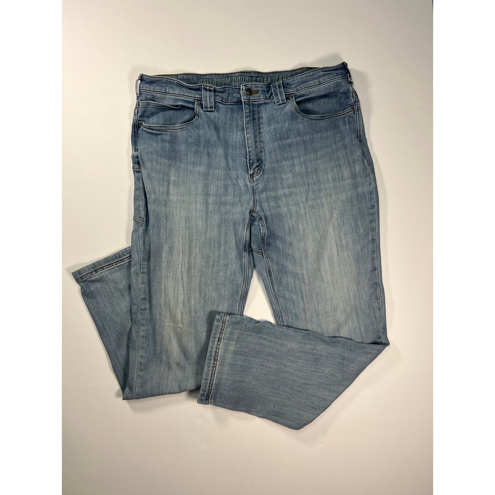 Duluth Trading Co Ballroom Double Flex Jeans Mens 38x32 Blue Relaxed Fit Denim